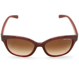 Armani Exchange Shiny Transparent Red/Brown Gradient Women's Sunglasses