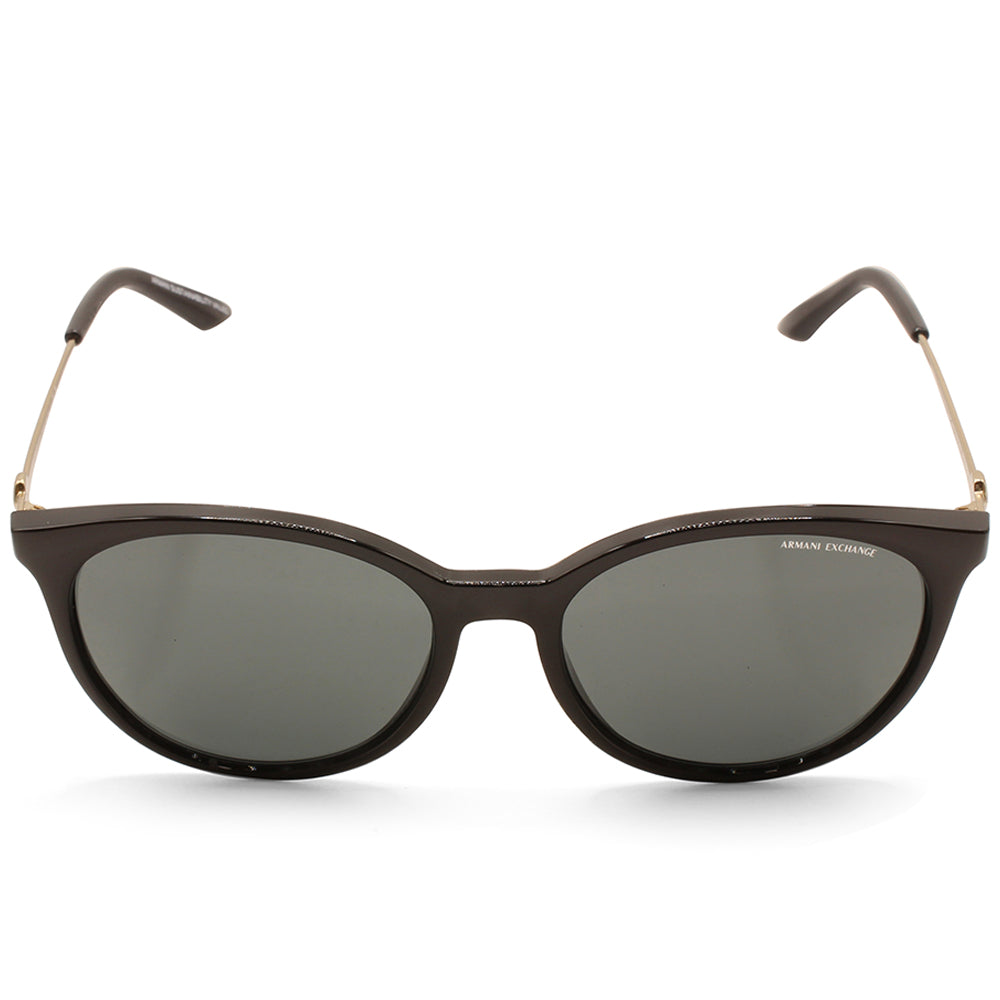 Armani Exchange Shiny Black/Grey Women's Designer Sunglasses 0AX4140S 815887