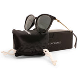 Armani Exchange Shiny Black/Grey Women's Designer Sunglasses 0AX4140S 815887