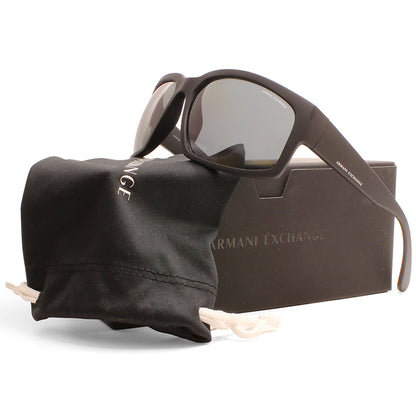 Armani Exchange Matte Black/Grey Polarised Unisex Sunglasses AX4142SU 807887