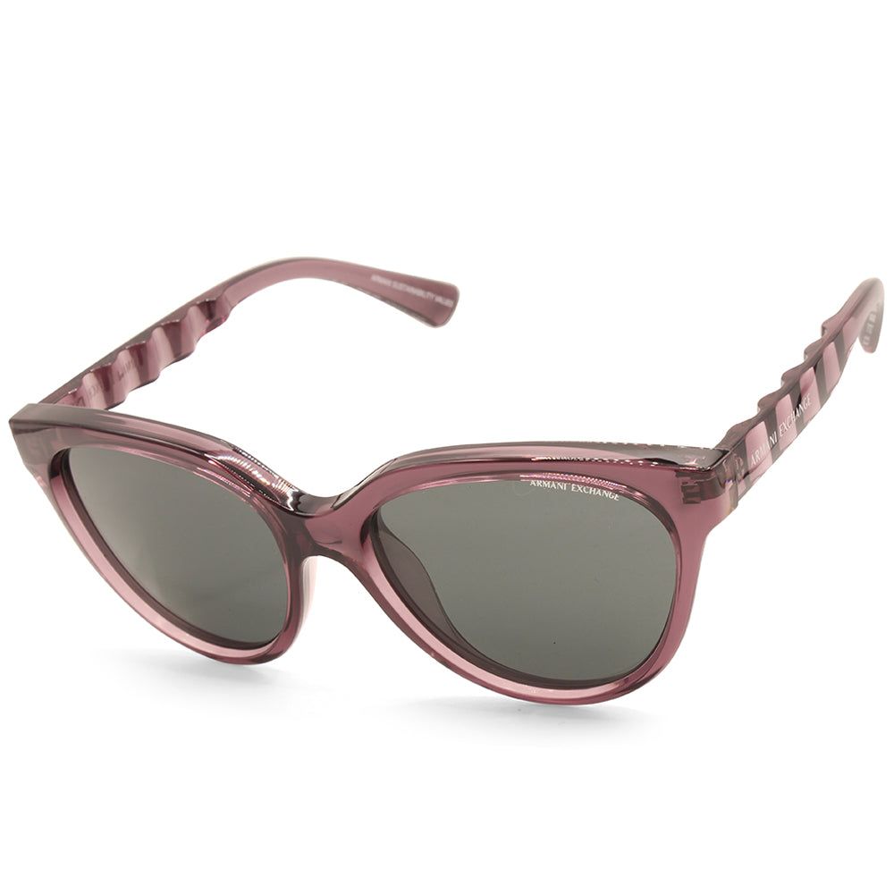 Armani Exchange Transparent Violet/Grey Women's Sunglasses AX4148SU 835987