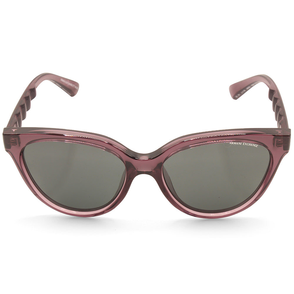 Armani Exchange Transparent Violet/Grey Women's Sunglasses AX4148SU 835987