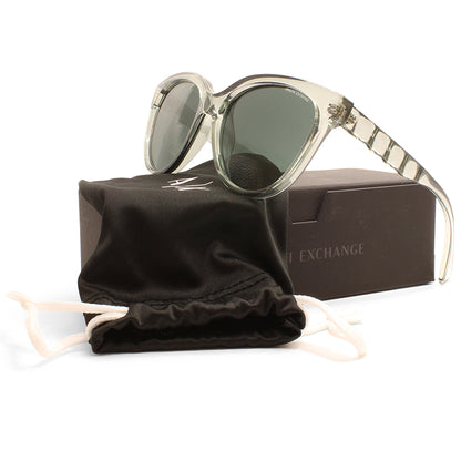 Armani Exchange Transparent Grey/Grey Women's Sunglasses Designer AX4148SU