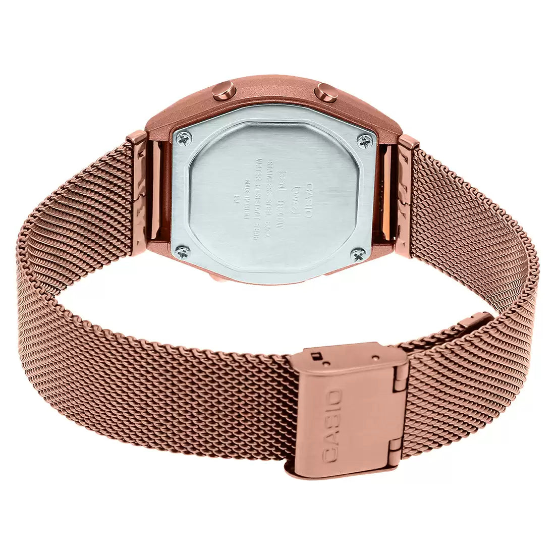 Casio Rose Gold Mesh Band Women's Classic Digital Watch B640WMR-5A