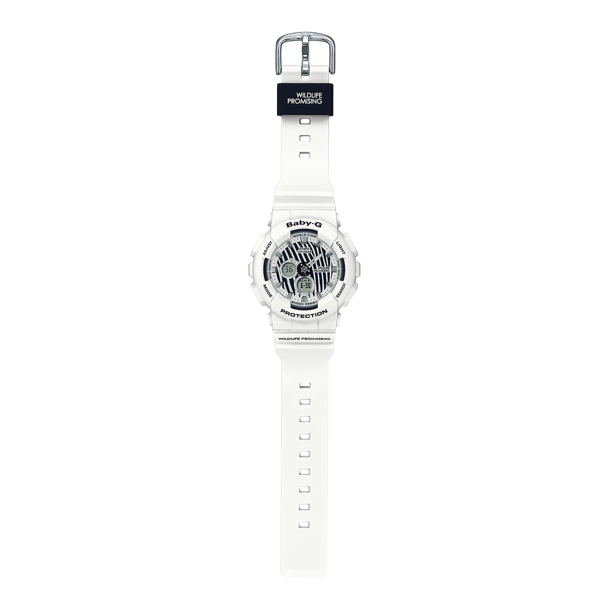Casio Baby-G Zebra Print Wildlife Collaboration Women's Sports Watch BA-120WLP-7A