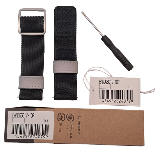 G-Shock Black Genuine Fabric Replacement Strap BANDGS01V-1 for GA-2000 Series Watch