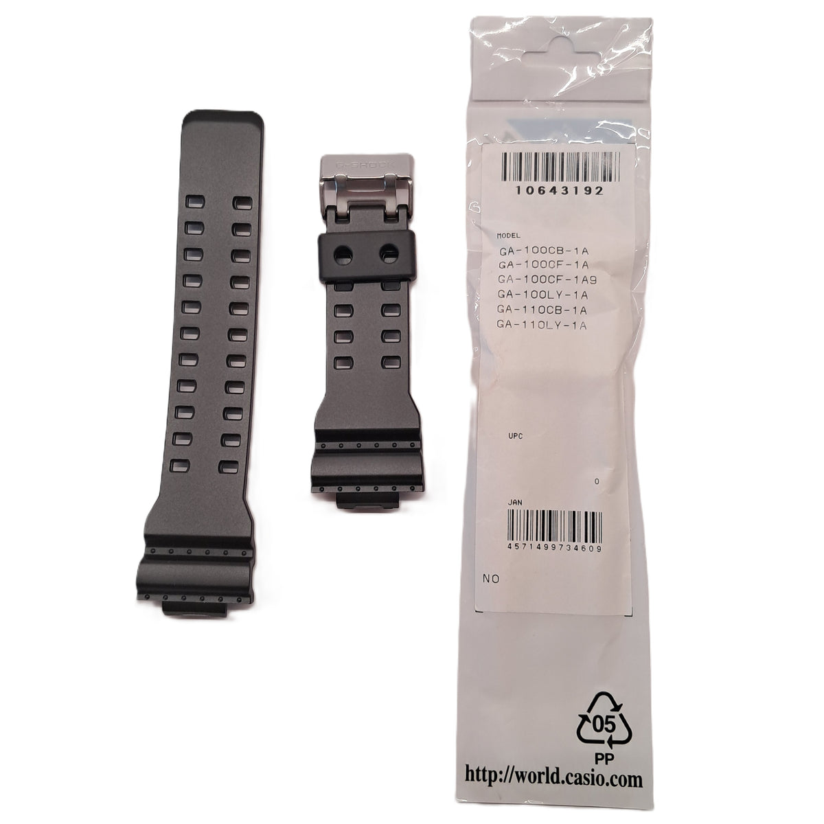G-Shock Matte Black Genuine Replacement Strap 10643192 to suit GA100CB-1A