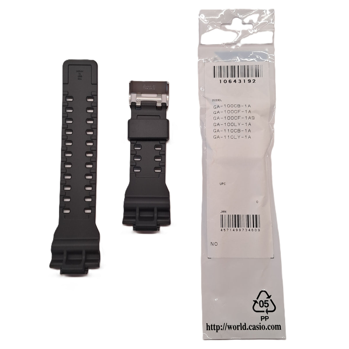G-Shock Matte Black Genuine Replacement Strap 10643192 to suit GA100CB-1A