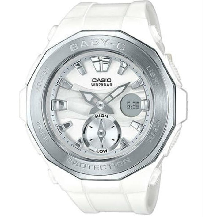 Casio Baby-G White Glamping Series Women's Digital Analog Watch BGA-220-7A