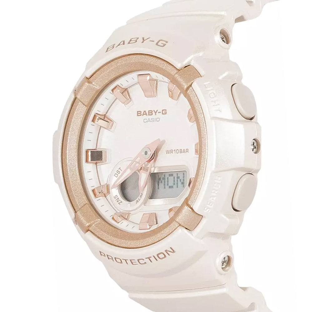 Casio Baby-G Beige Pink Women's 100m Digital-Analog Sports Watch BGA-280BA-4A