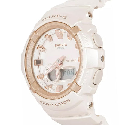 Casio Baby-G Beige Pink Women's 100m Digital-Analog Sports Watch BGA-280BA-4A