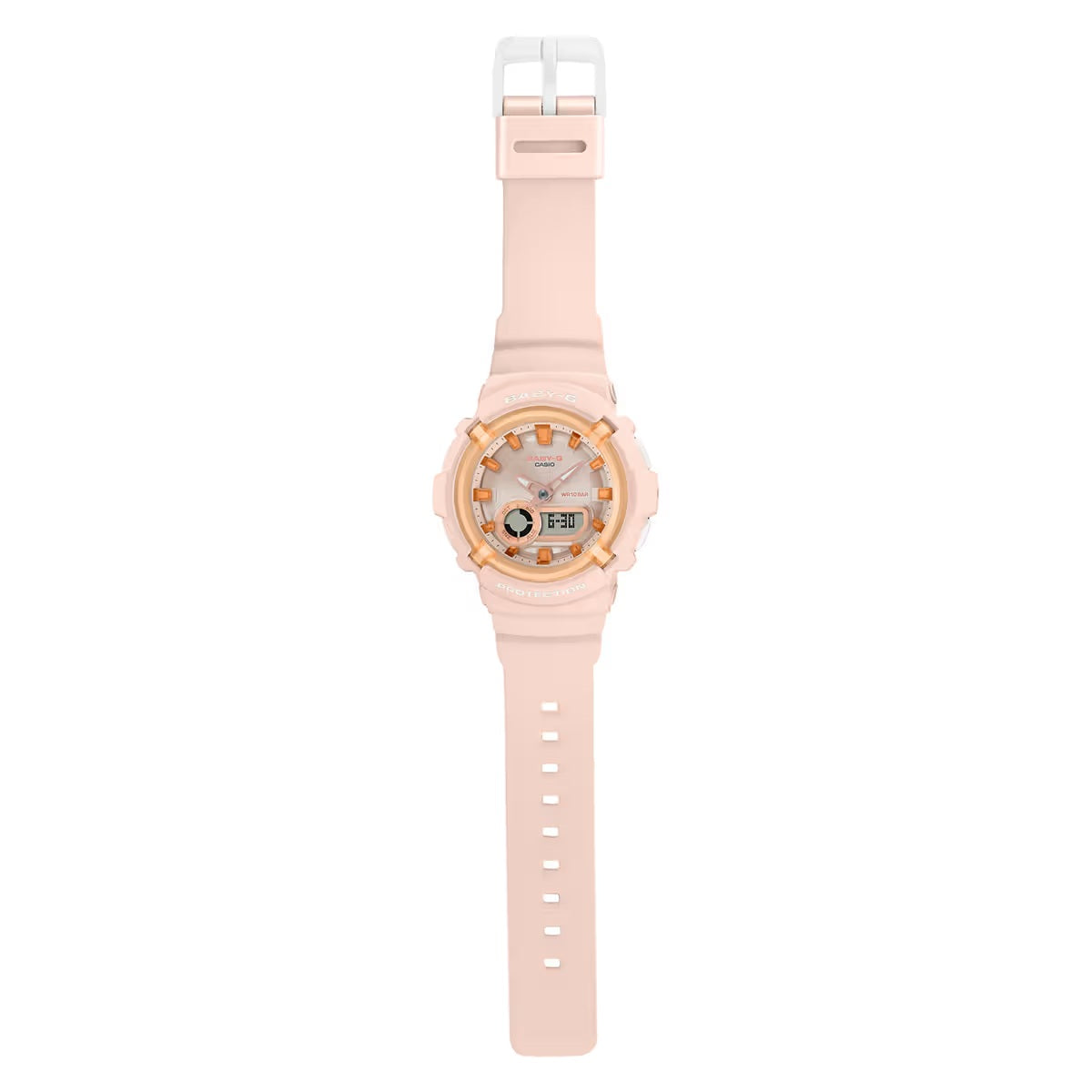Baby-G Matte Coral Pink Girls 100m Digital-Analog Sports Watch BGA-280SW-4A