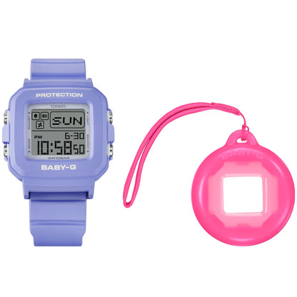 Casio Baby-G Purple Women's 100m Digital Watch with Case Holder BGD-10K-6