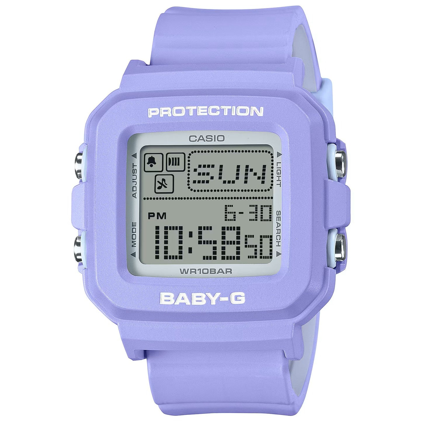 Casio Baby-G Purple Women's 100m Digital Watch with Case Holder BGD-10K-6