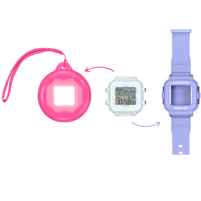 Casio Baby-G Purple Women's 100m Digital Watch with Case Holder BGD-10K-6