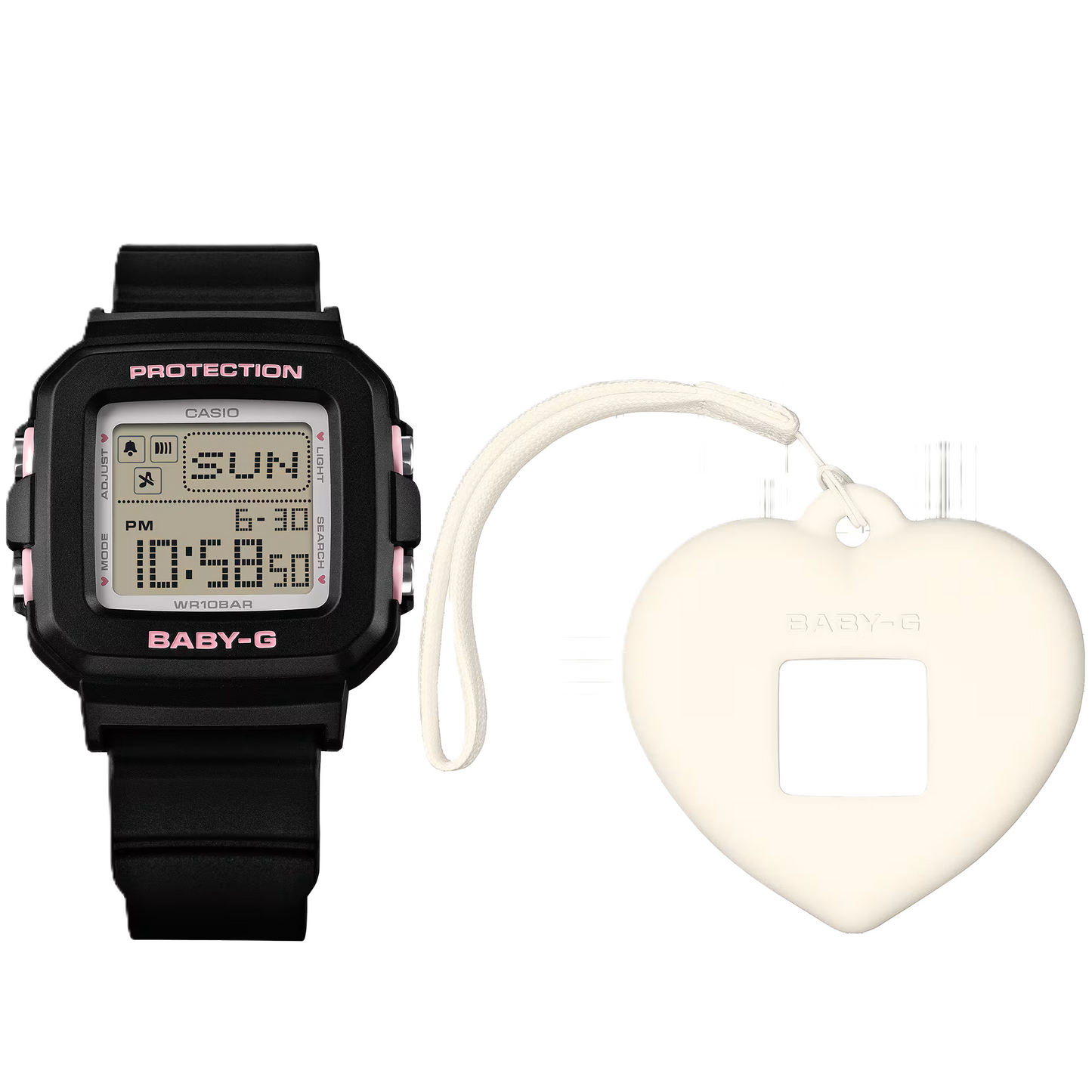 Casio Baby-G Black Women's 100m Digital Watch with Case Holder BGD-10KH-1