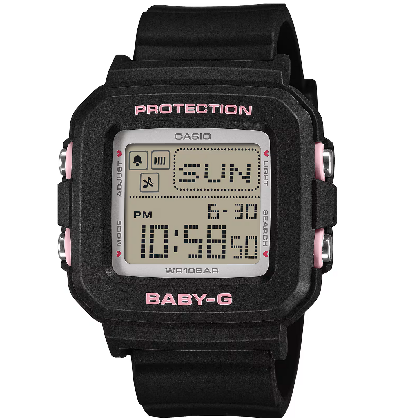 Casio Baby-G Black Women's 100m Digital Watch with Case Holder BGD-10KH-1