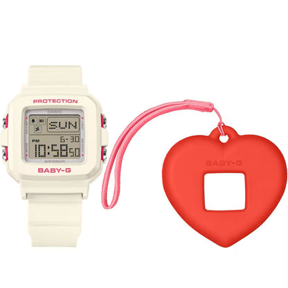 Casio Baby-G White Women's 100m Digital Watch with Case Holder BGD-10KH-7