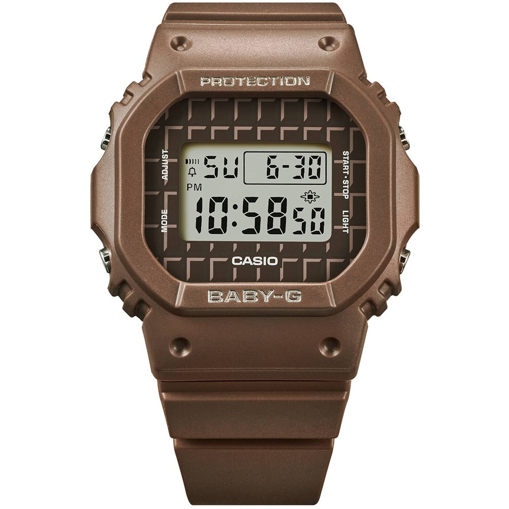 Casio Baby-G Brown Chocolate Pattern Women's 100m Digital Watch BGD-565USW-5