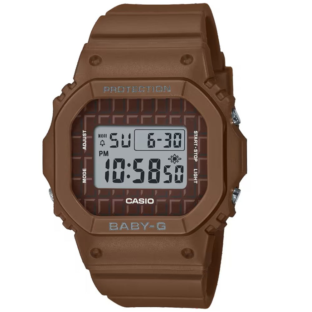 Casio Baby-G Brown Chocolate Pattern Women's 100m Digital Watch BGD-565USW-5
