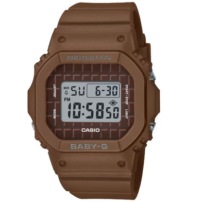 Casio Baby-G Brown Chocolate Pattern Women's 100m Digital Watch BGD-565USW-5
