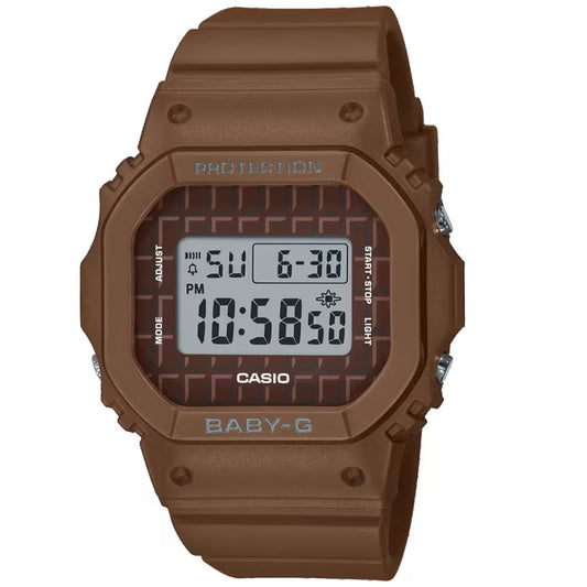 Casio Baby-G Brown Chocolate Pattern Women's 100m Digital Watch BGD-565USW-5