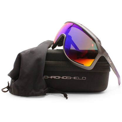 Bolle Chronoshield Titanium Matte/Volt Ultraviolet Unisex Sport Sunglasses