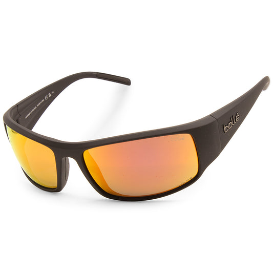 Bolle King Matte Black/Volt+ Ruby Polarised Men's Sunglasses