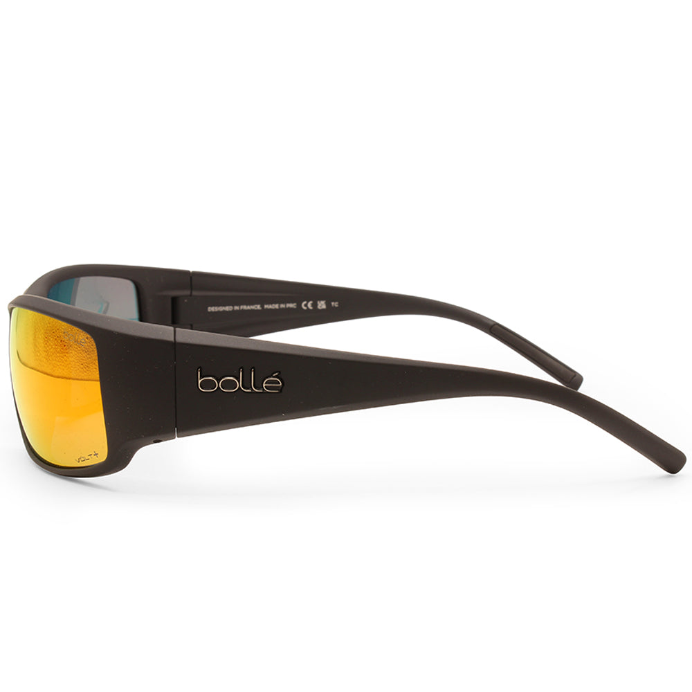 Bolle King Matte Black/Volt+ Ruby Polarised Men's Sunglasses