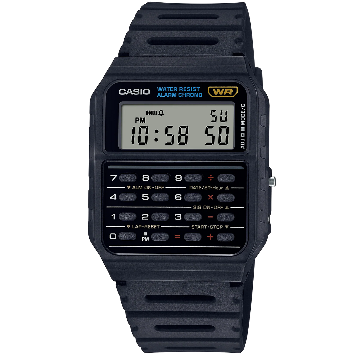 Casio Black Retro Style Unisex Digital Calculator Watch CA-53W-1
