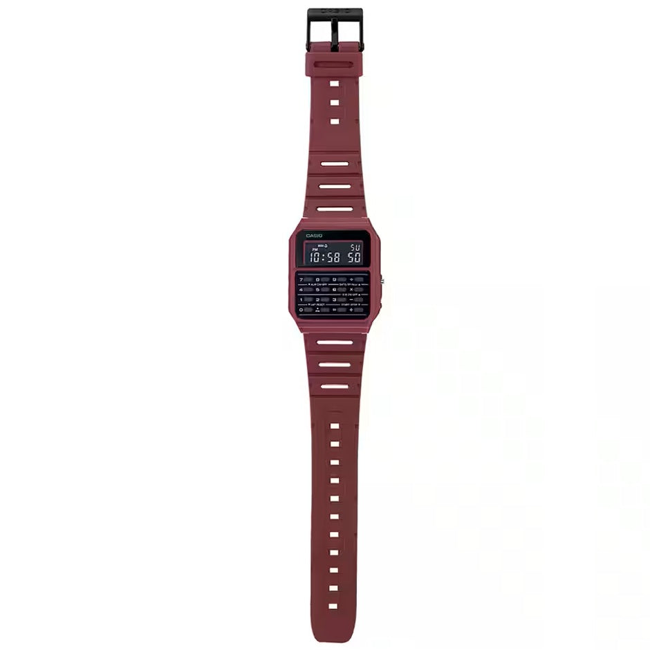 Casio CA-53WF-4B Red Vintage Retro Style Unisex Digital Calculator Watch