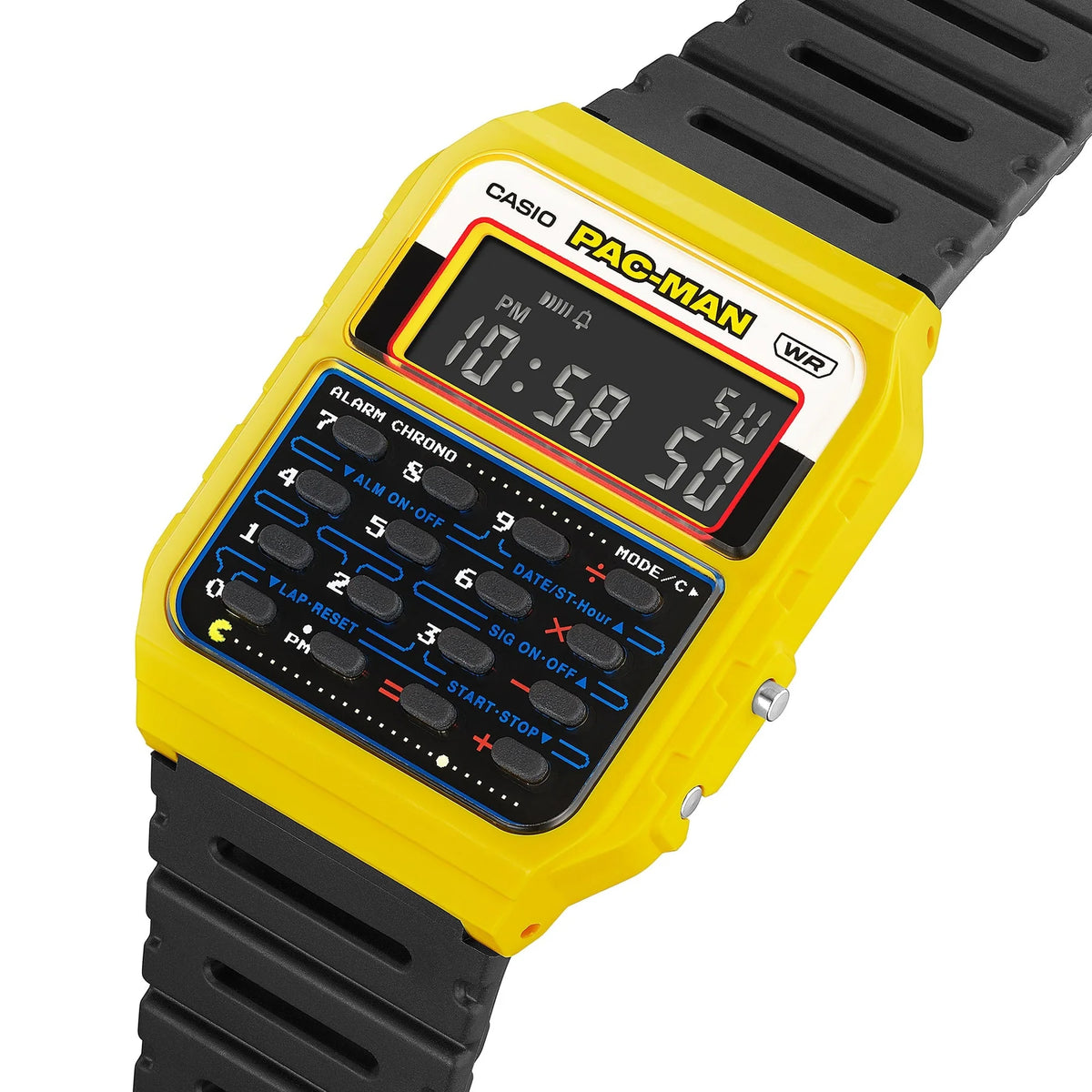 Casio Pac-Man 45th Anniversary Unisex Digital Calculator Watch CA-53WPC-1B