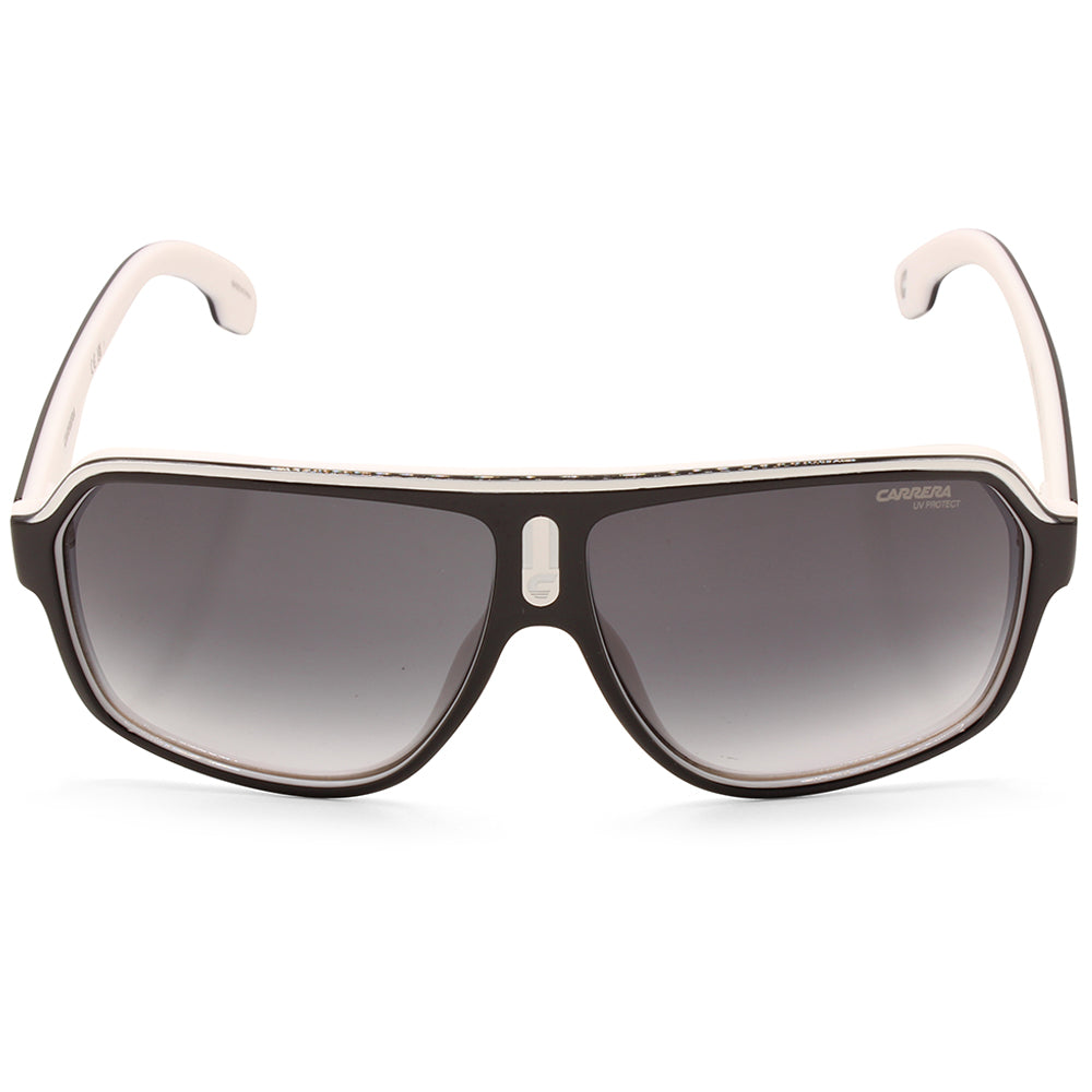 Carrera Matte Black on White/Grey Gradient Unisex Sunglasses 1001/S P56-9O