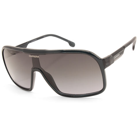Carrera Shiny Black/Dark Grey Gradient Unisex Shield Sunglasses 1046/S KB7-9O