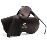 Carrera Shiny Black/Dark Grey Gradient Unisex Shield Sunglasses 1046/S KB7-9O