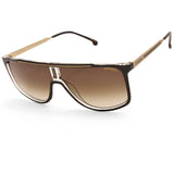 Carrera Shiny Black on Gold/Brown Gradient Unisex Designer Sunglasses 1056/S 2M2-HA