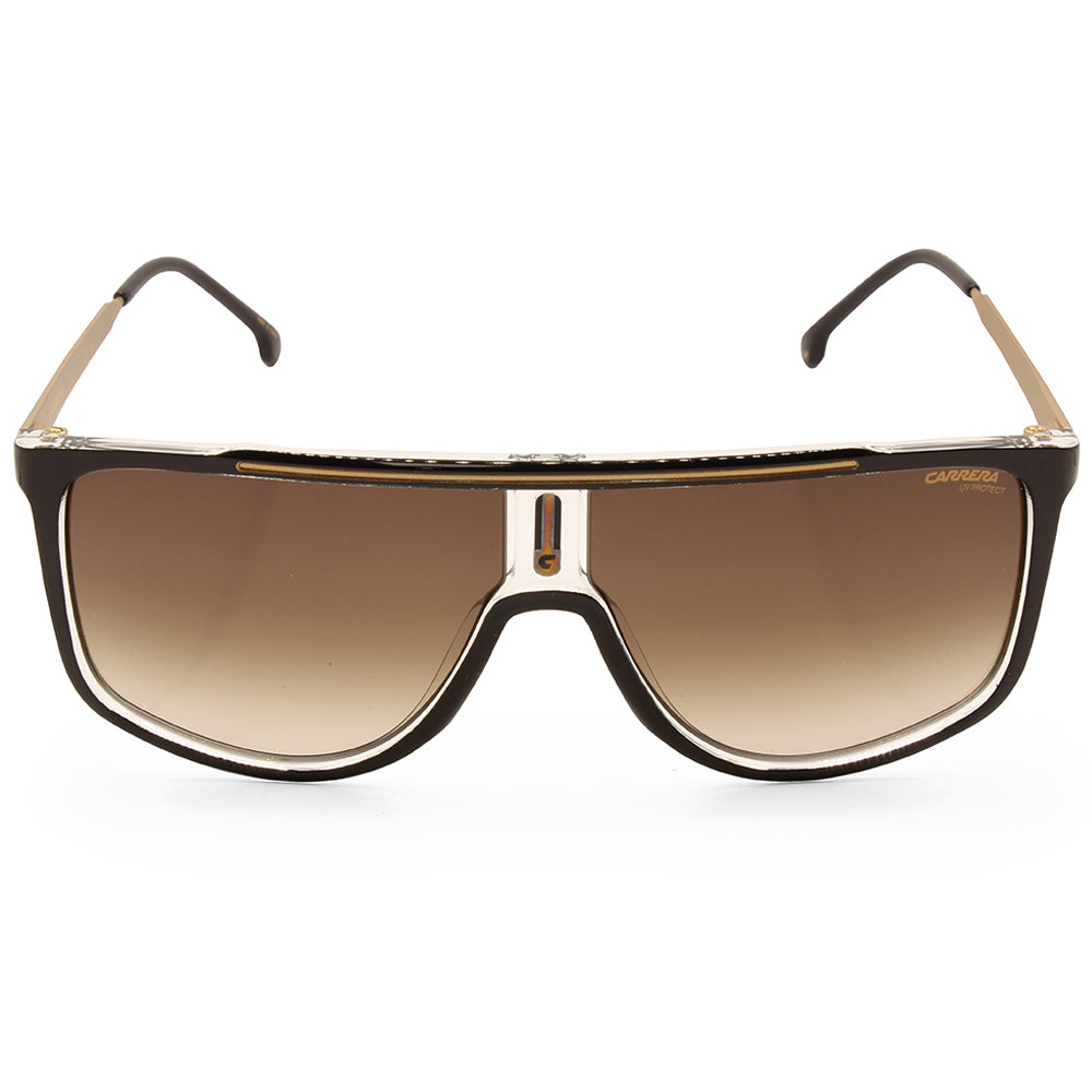 Carrera Shiny Black on Gold/Brown Gradient Unisex Designer Sunglasses 1056/S 2M2-HA