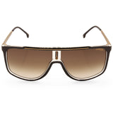 Carrera Shiny Black on Gold/Brown Gradient Unisex Designer Sunglasses 1056/S 2M2-HA