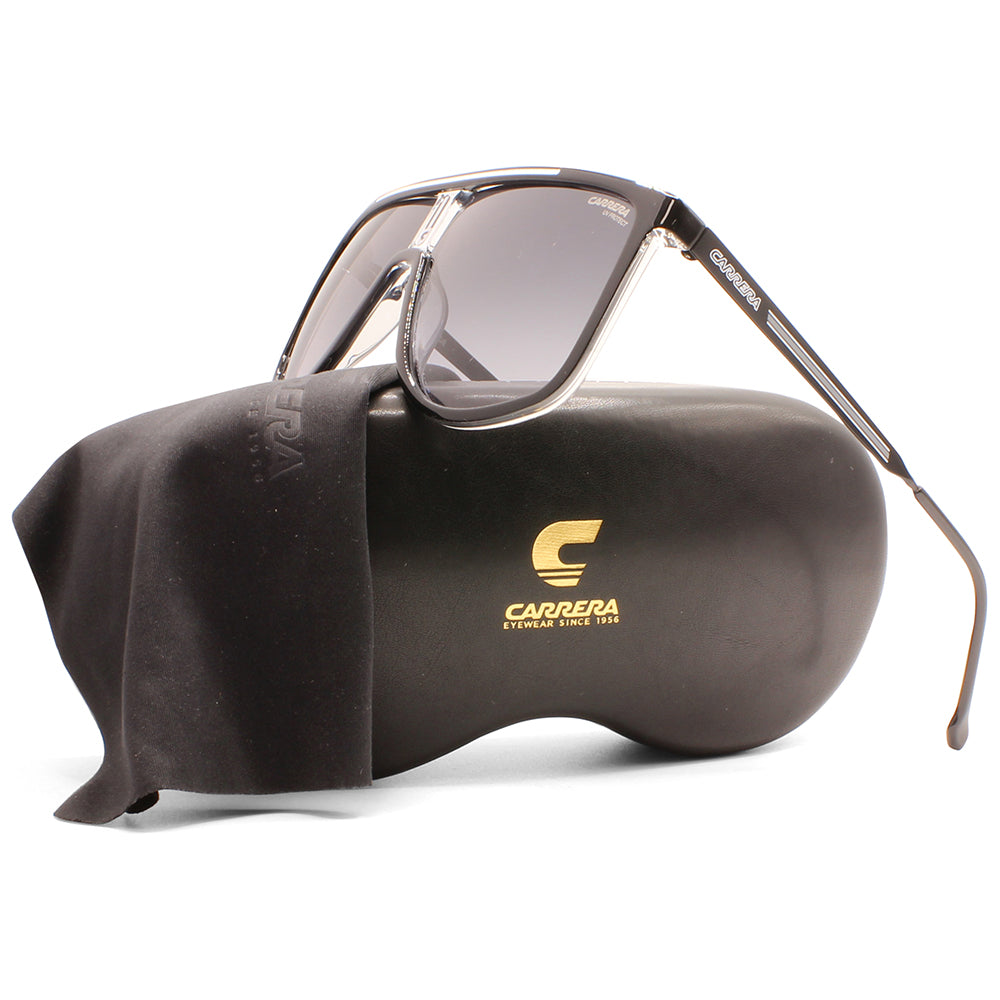 Carrera Shiny Black on White/Grey Gradient Unisex Designer Sunglasses 1056/S 80S-9O