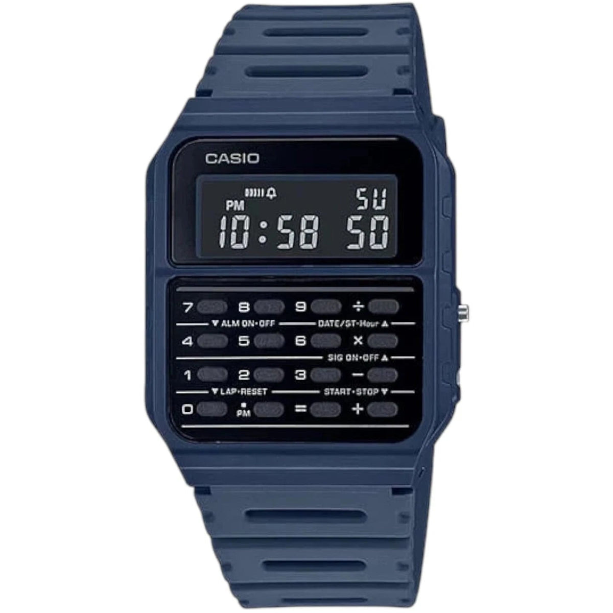 Casio CA-53WF-2B Navy Blue Vintage Retro Style Unisex Digital Calculator Watch