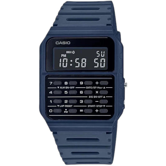 Casio CA-53WF-2B Navy Blue Vintage Retro Style Unisex Digital Calculator Watch