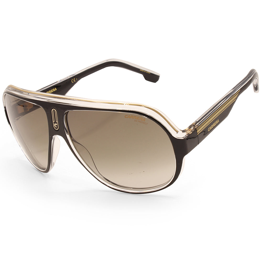 Carrera Speedway Shiny Black/Brown Gradient Unisex Pilot Style Sunglasses 2M2-HA