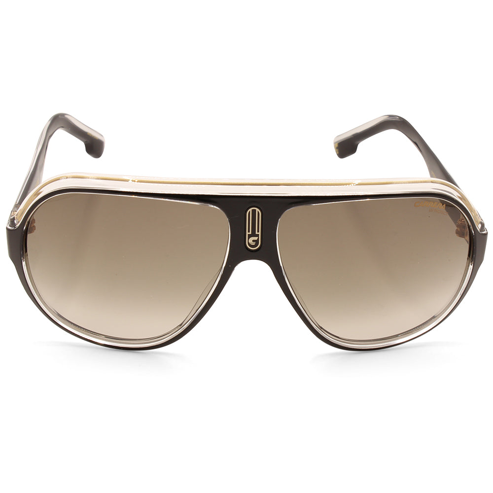 Carrera Speedway Shiny Black/Brown Gradient Unisex Pilot Style Sunglasses 2M2-HA