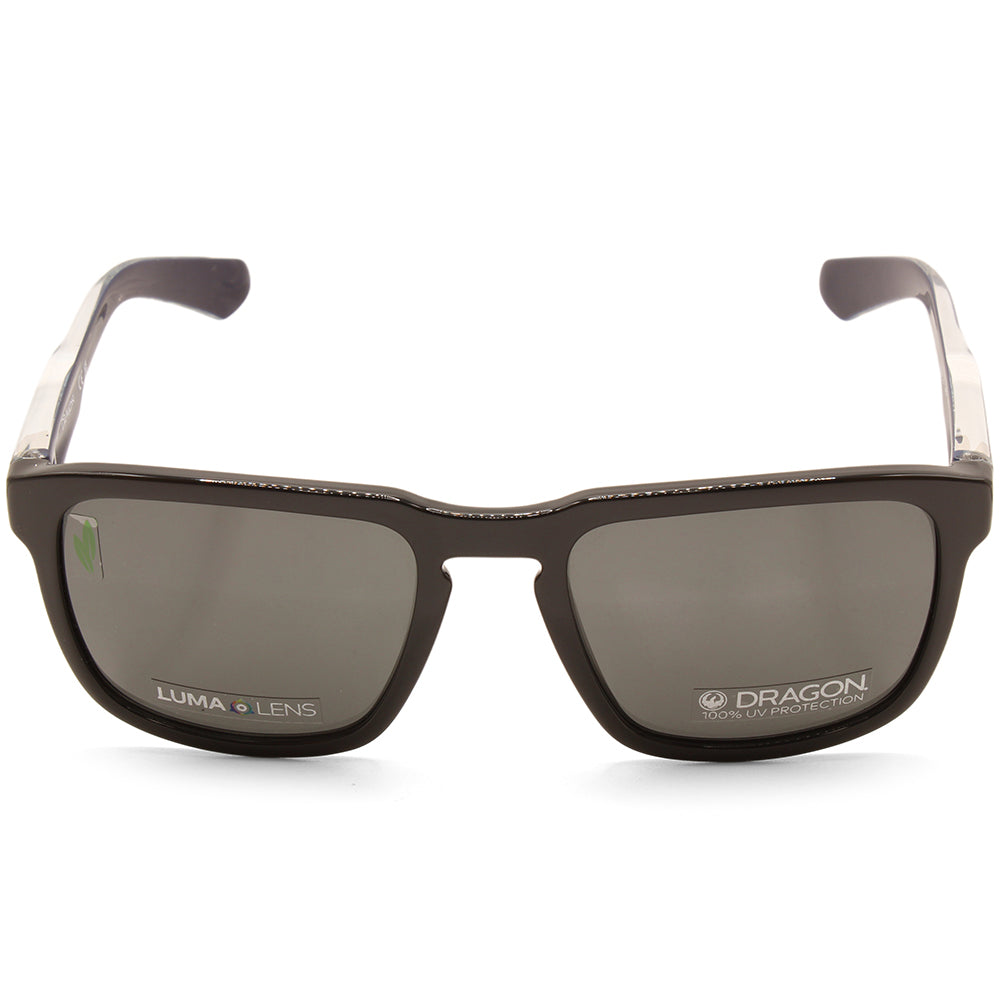Dragon Mari LL Shiny Black/Grey Smoke Unisex Designer Sunglasses