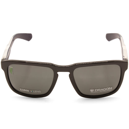 Dragon Mari LL Shiny Black/Grey Smoke Unisex Designer Sunglasses