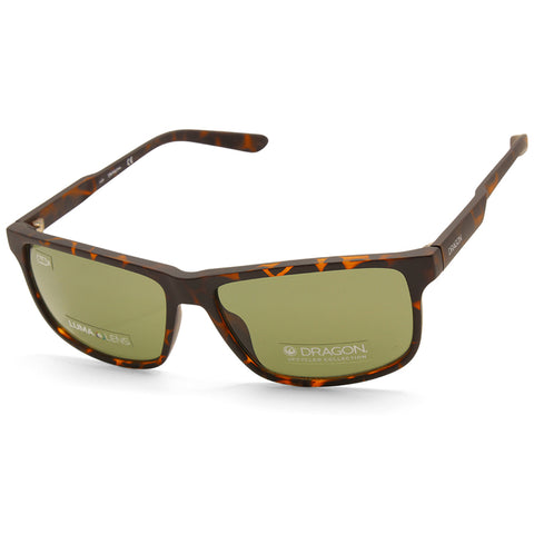 Dragon Count LL Havana/Brown Men's Rectangular Designer Sunglasses