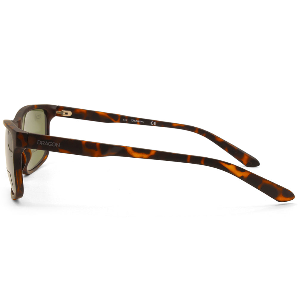 Dragon Count LL Havana/Brown Men's Rectangular Designer Sunglasses