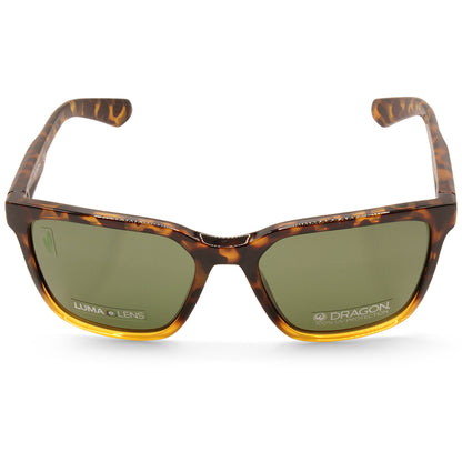 Dragon Burgee LL	Havana/Grey-Green Mens Rectangular Designer Sunglasses