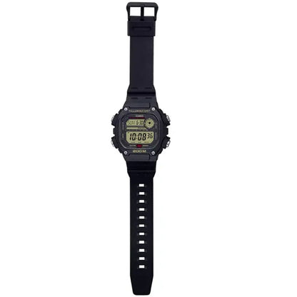 Casio DW-291H-9A Black & Gold 200m Men's Multifunction Digital Sports Watch