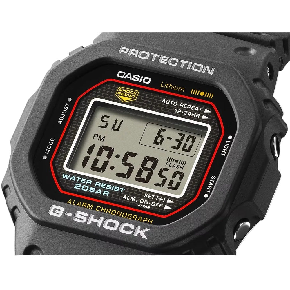 G-Shock Black 40th Anniversary Retro Men's 200m Digital Watch DW-5000R-1A